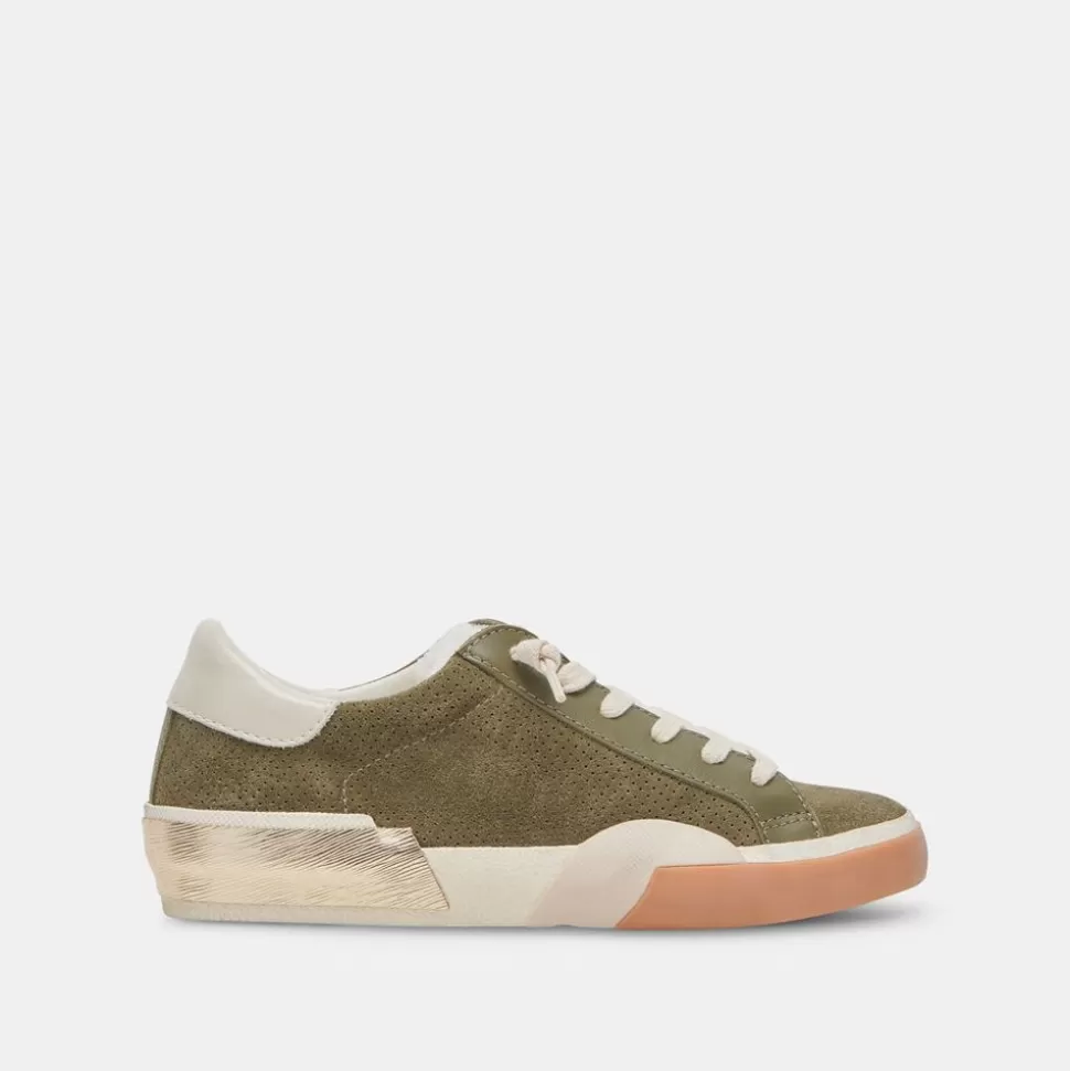 Dolce Vita Sneaker- Zina Plush Moss Perforated Suede