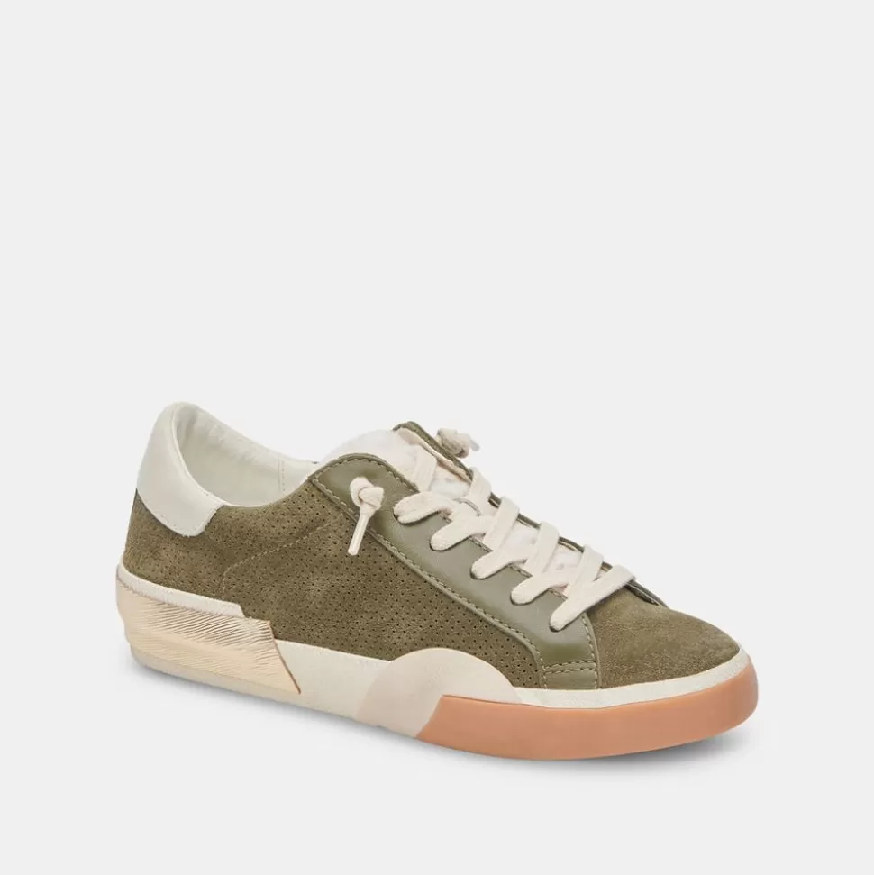 Dolce Vita Sneaker- Zina Plush Moss Perforated Suede