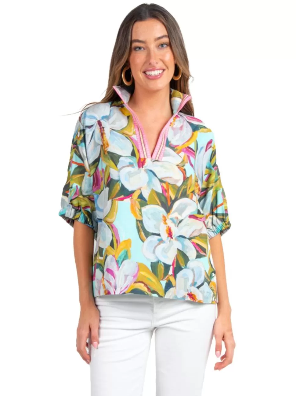 Emily McCarthy Blouses- Poppy Top Magnolia