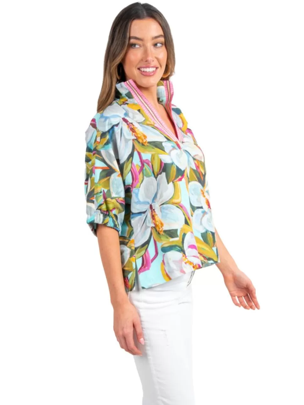 Emily McCarthy Blouses- Poppy Top Magnolia