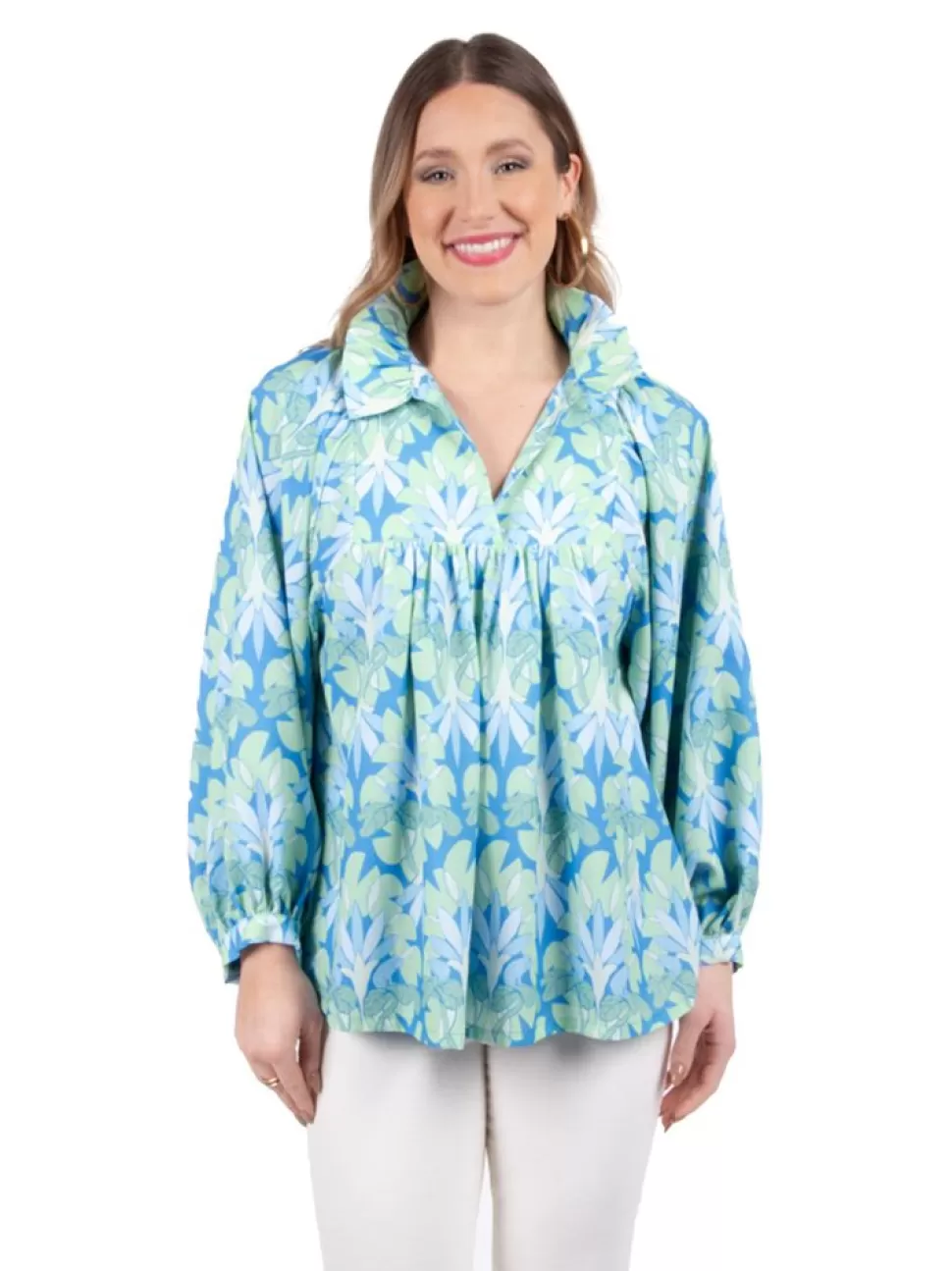 Emily McCarthy Blouses- Stella Top Lily Pad