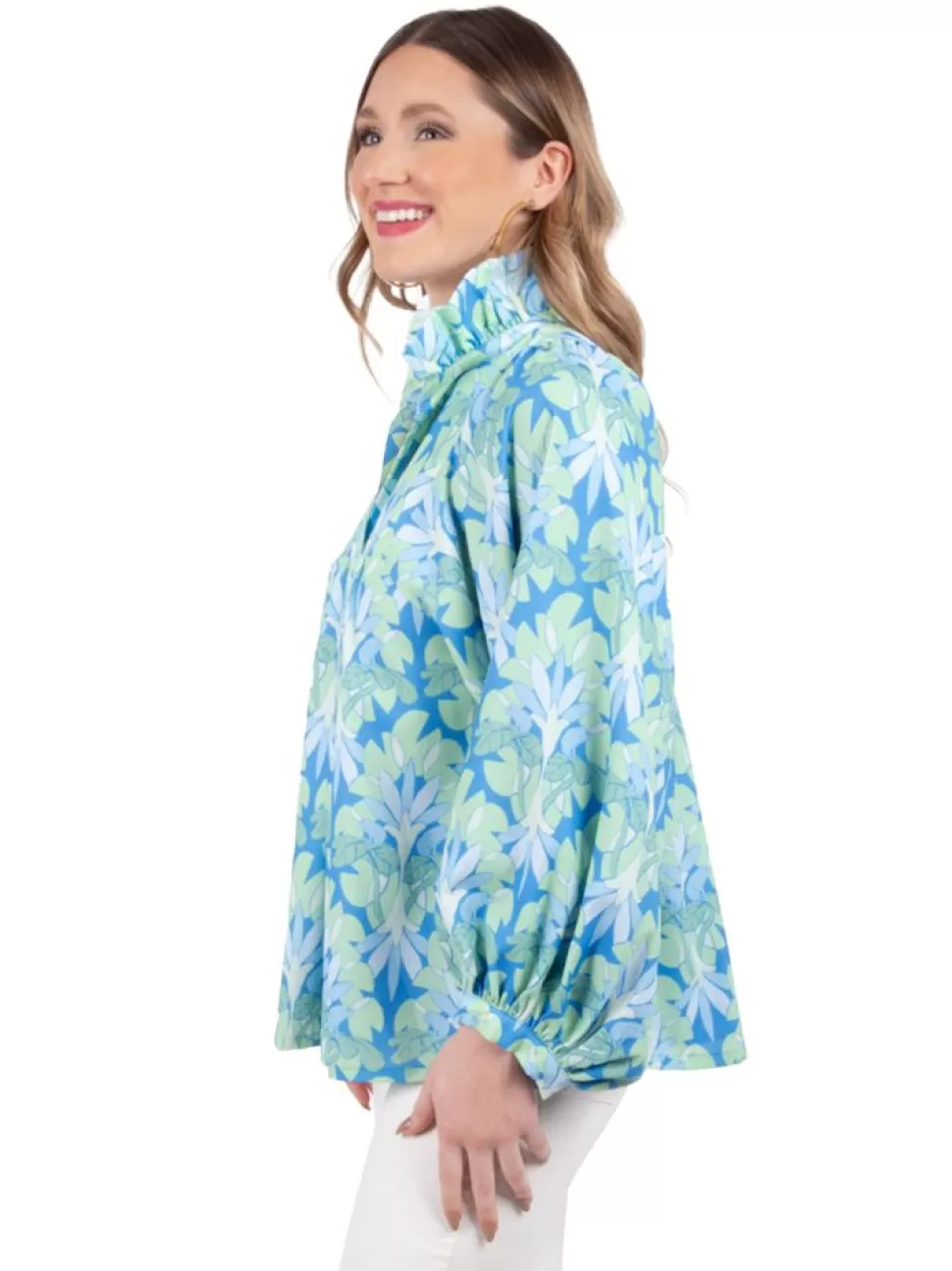 Emily McCarthy Blouses- Stella Top Lily Pad