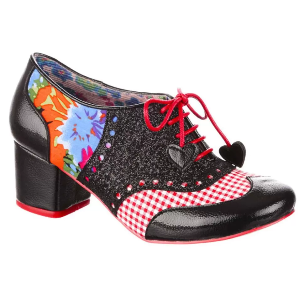 Irregular Choice Loafers/Oxfords- Clara Bow Black Floral