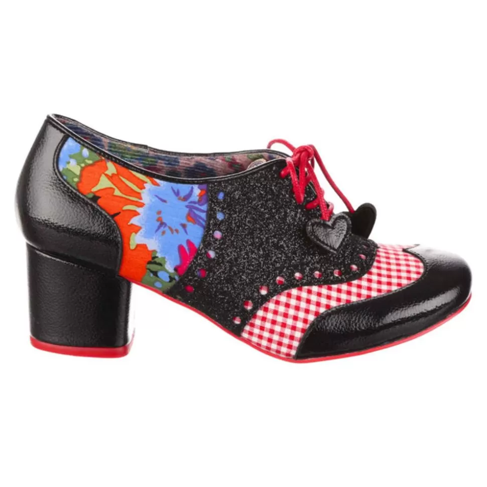 Irregular Choice Loafers/Oxfords- Clara Bow Black Floral