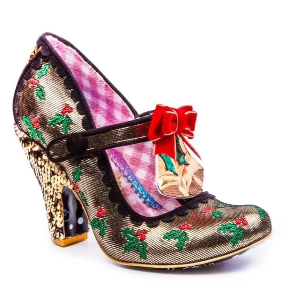 Irregular Choice Heel- Jingle Bells Gold