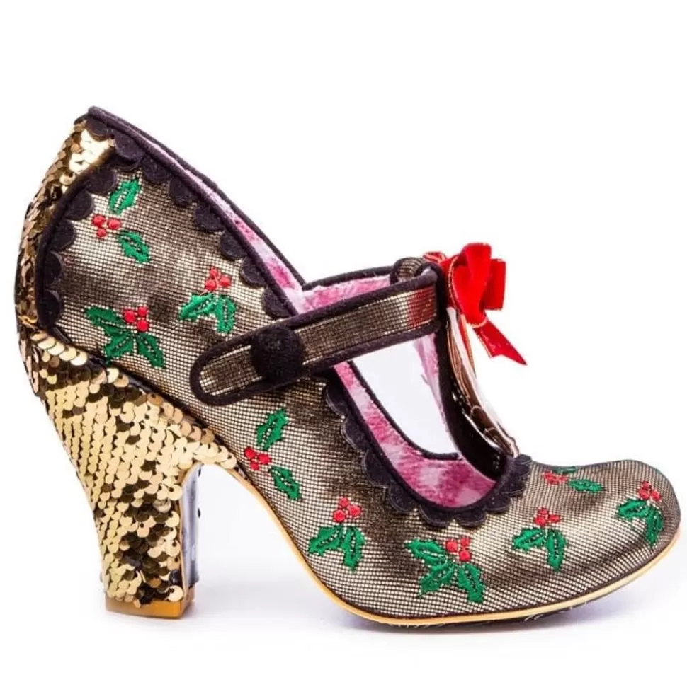 Irregular Choice Heel- Jingle Bells Gold