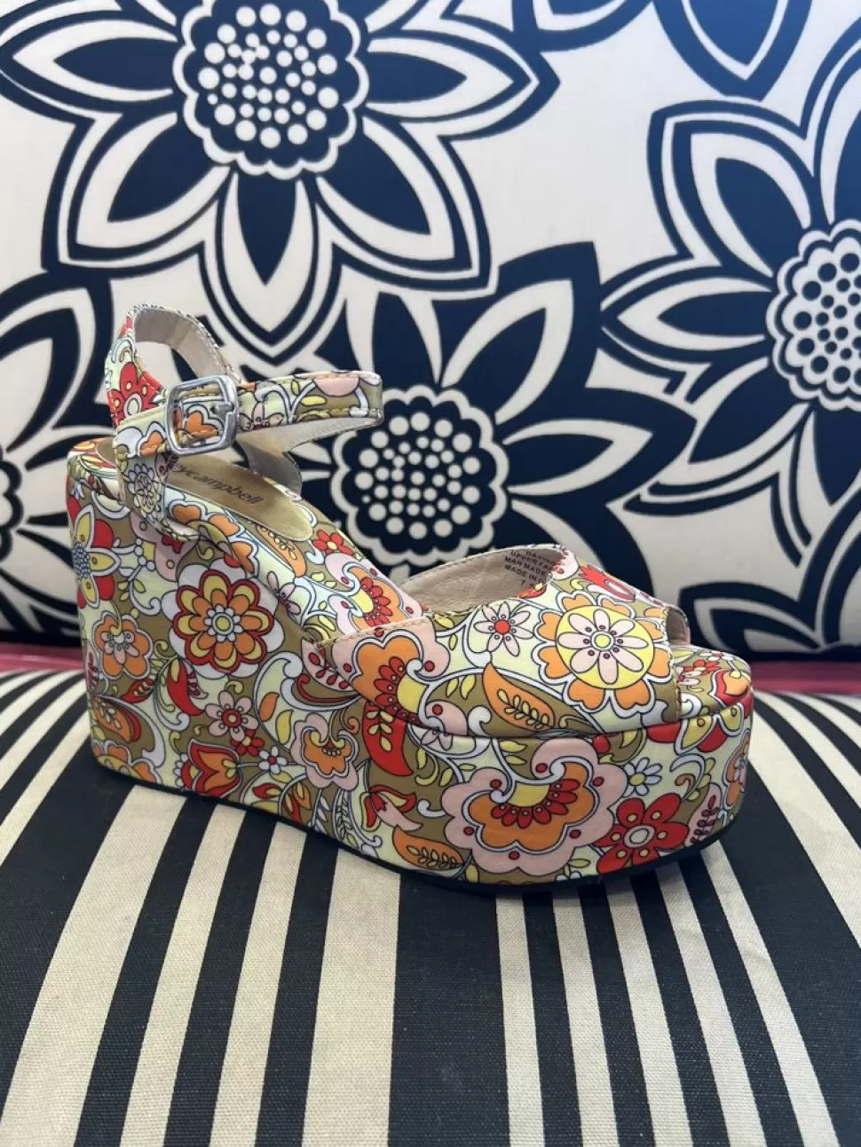 Jeffrey Campbell Wedge- Dazing Floral Wedge Sandal