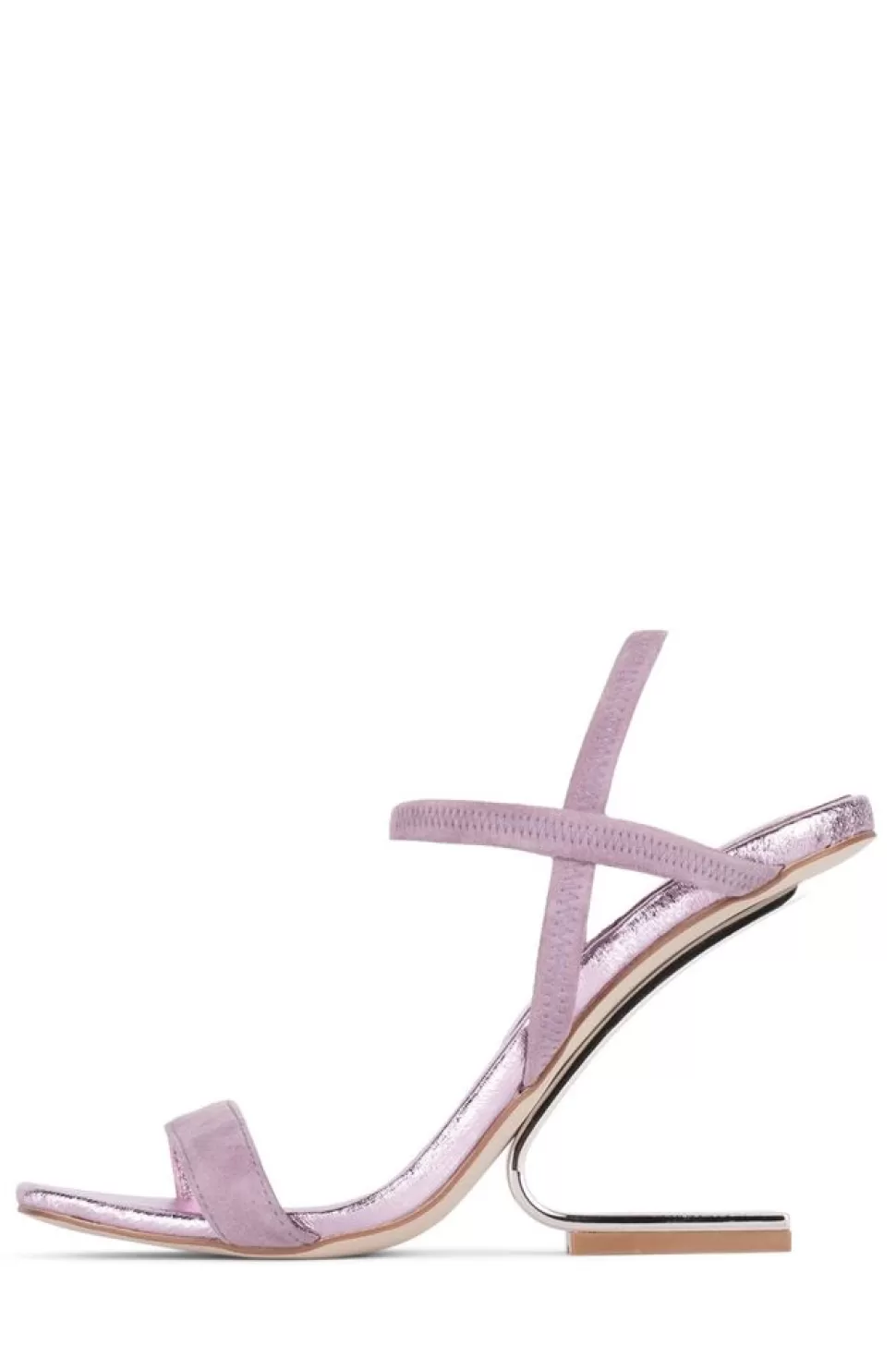 Jeffrey Campbell Wedge- Geometric Pink Suede Metallic