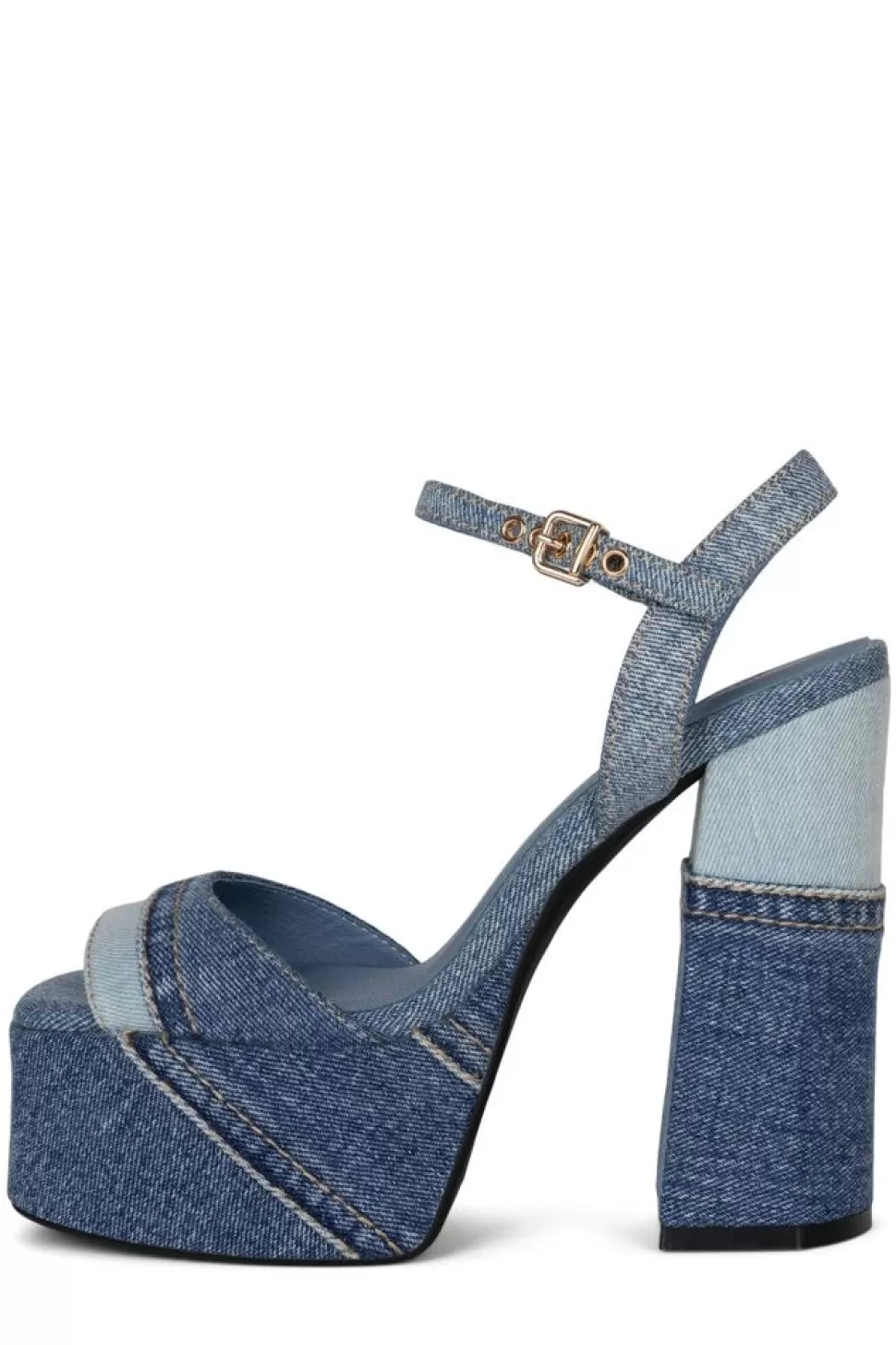 Jeffrey Campbell Heel- Girlfriend Blue Denim Platform