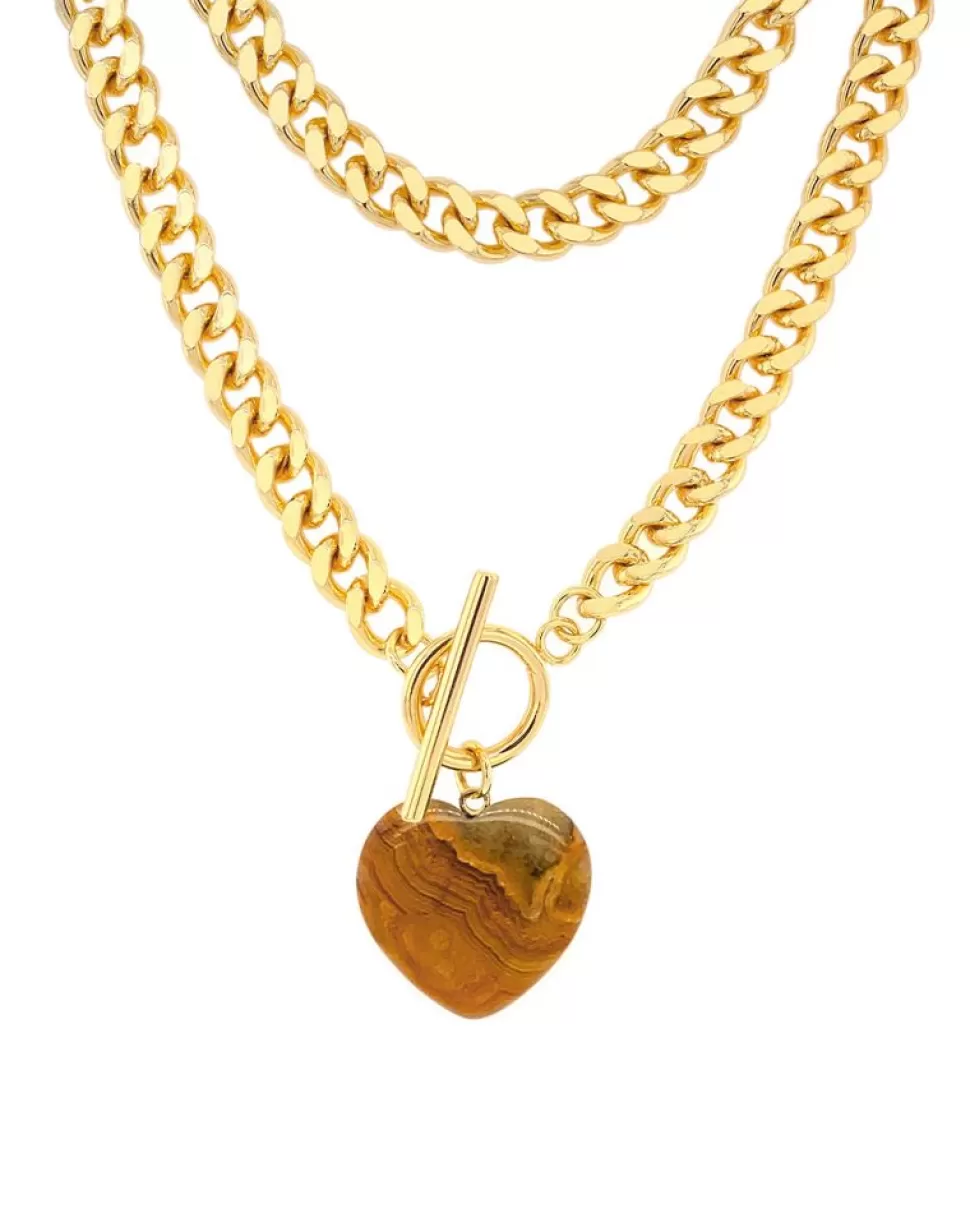 Jurate LA Jewelry- Oh Girl Brown Agate Necklace