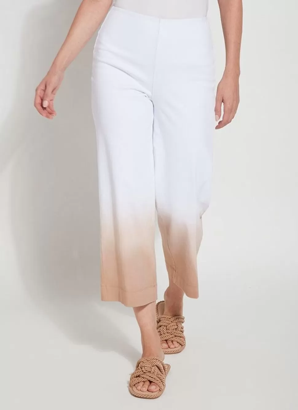 Lysse Jeans- Dip Dye Ombre Wide Leg Crop