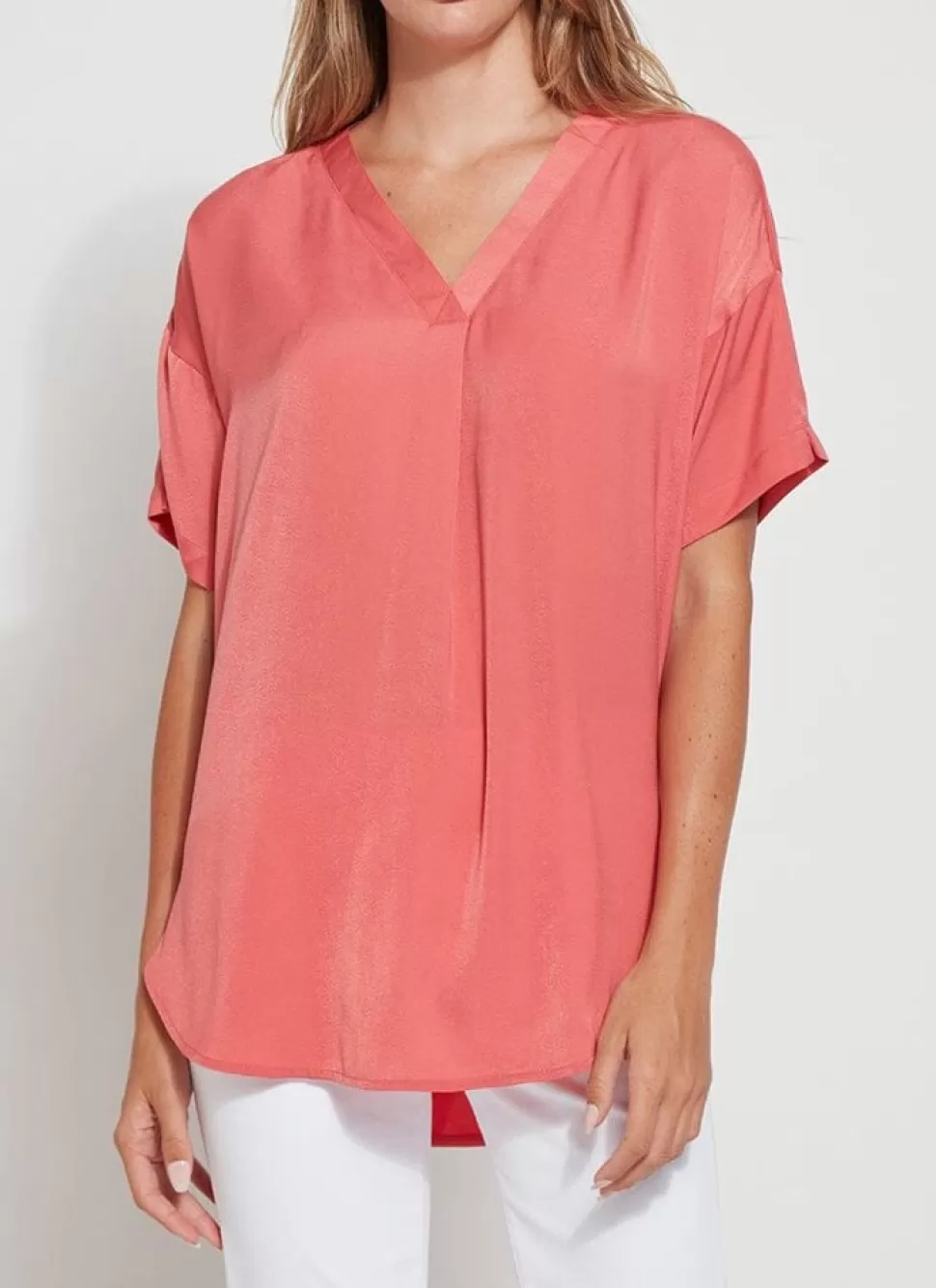 Lysse Blouses- Stevie Top Coral Touch