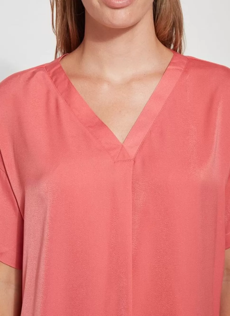 Lysse Blouses- Stevie Top Coral Touch