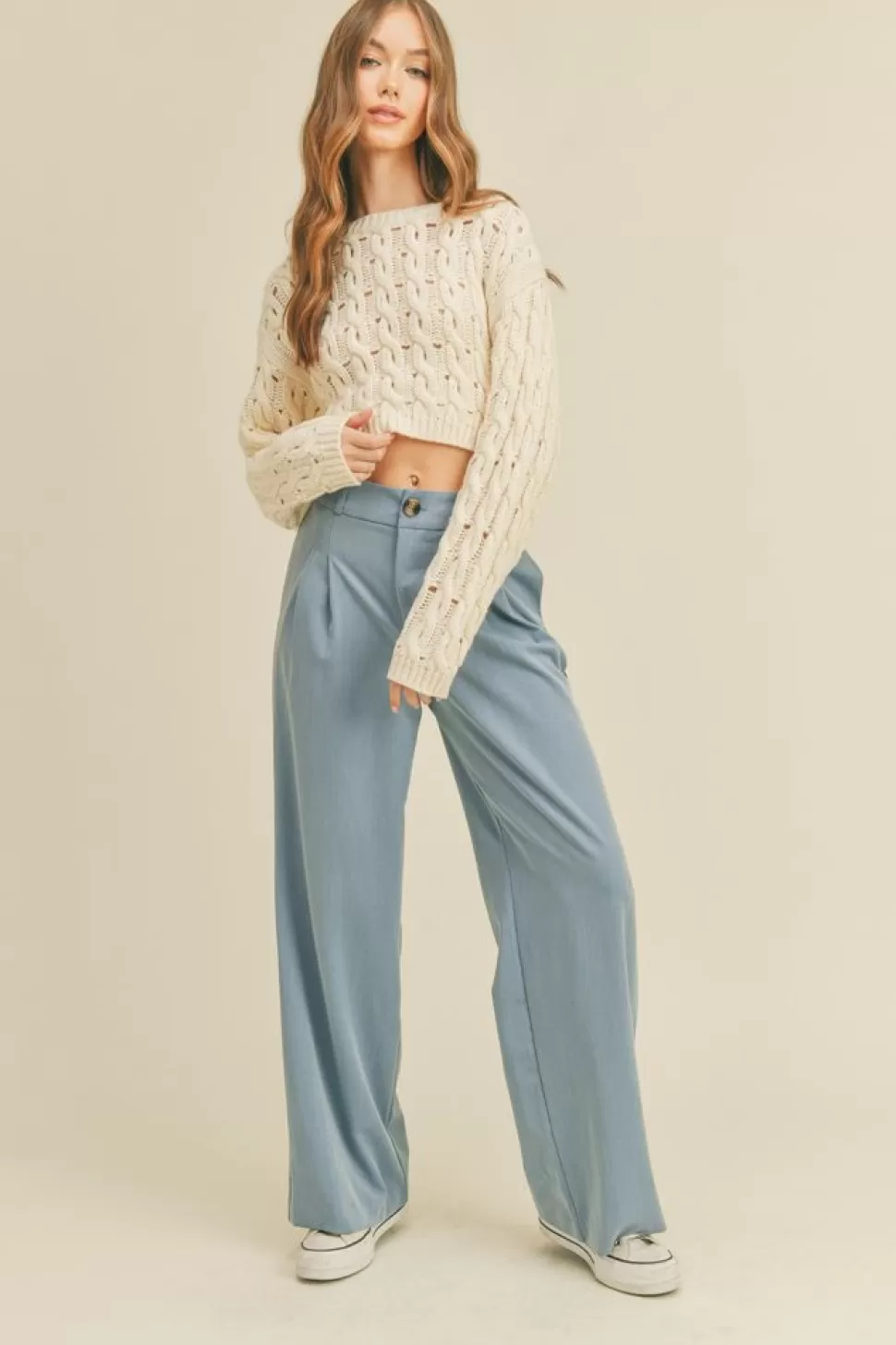 &Merci Pants-&Merci Bethany Pleated Trouser