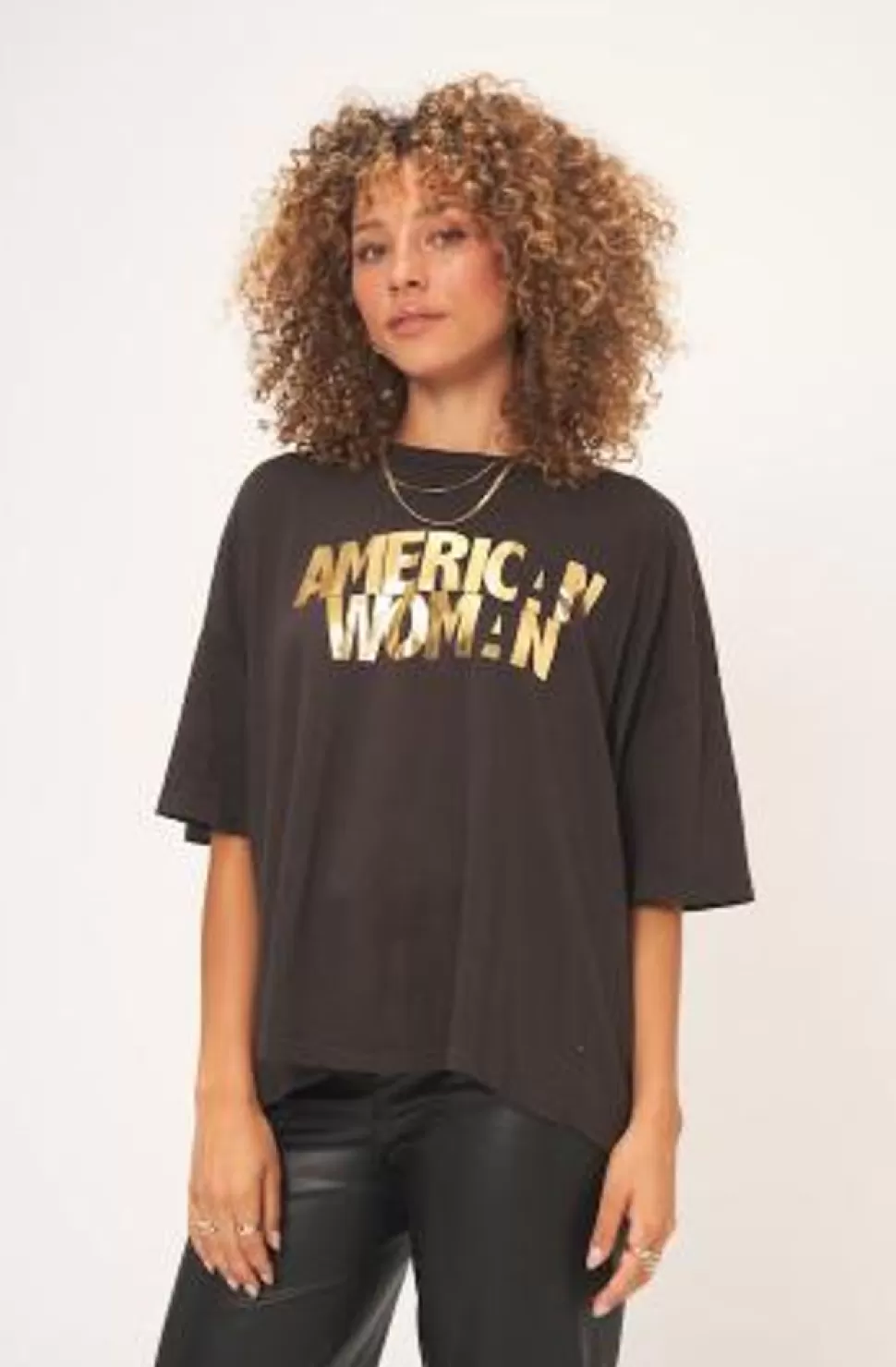 Project Social T T-Shirts- American Woman Perfect Bf Tee