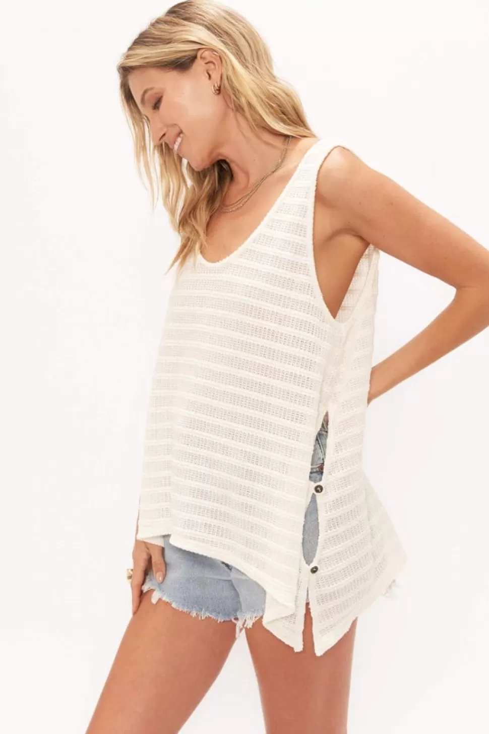 Project Social T Tanks- Runaway Stripe Washed Tank