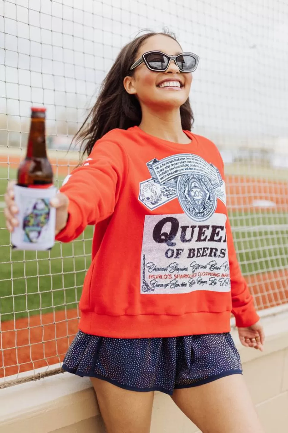 Queen of Sparkles Sweatshirts- Queen Of Beers Sweatshirt