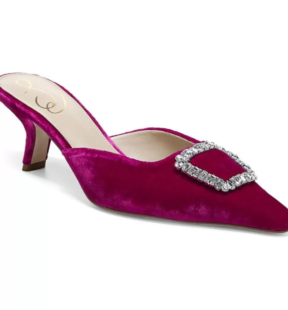 Sam Edelman Heel- Brit Jewel Raspberry Velvet