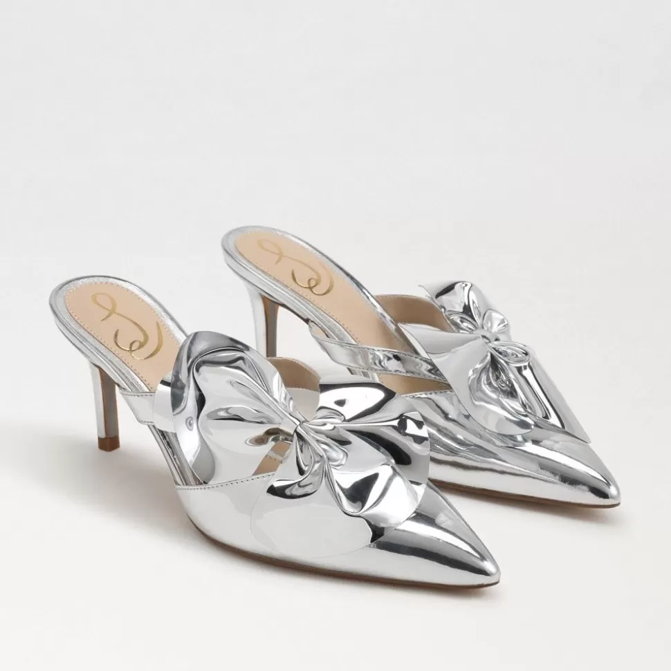 Sam Edelman Heel- Veranda Mule Pump Soft Silver