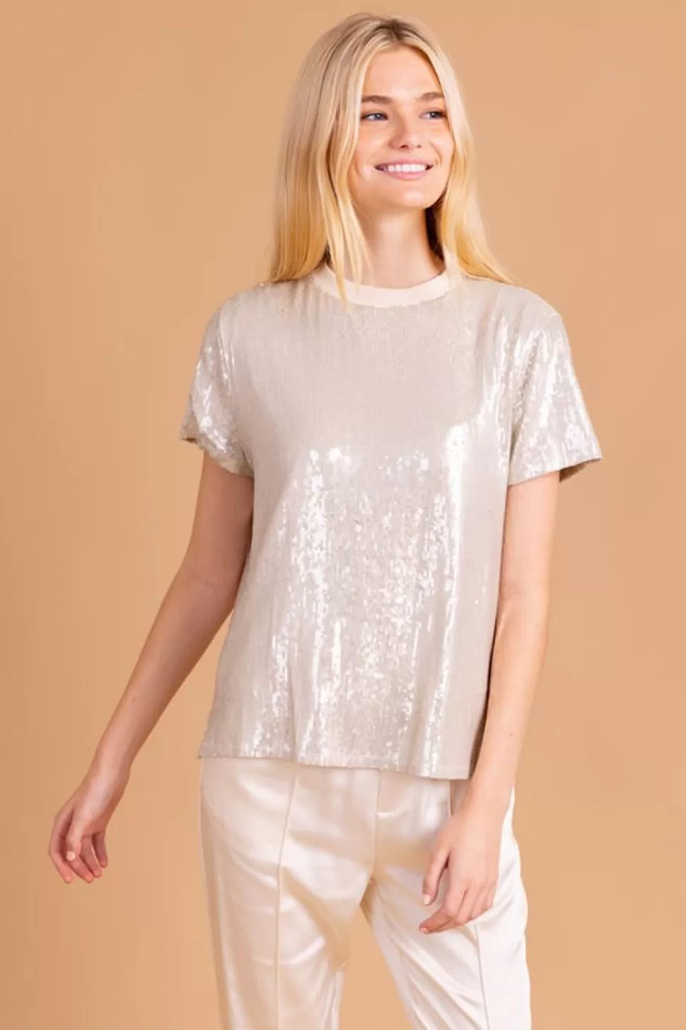 S'edge Apparel Blouses-S'Edge Apparel Ava Top Marshmallow