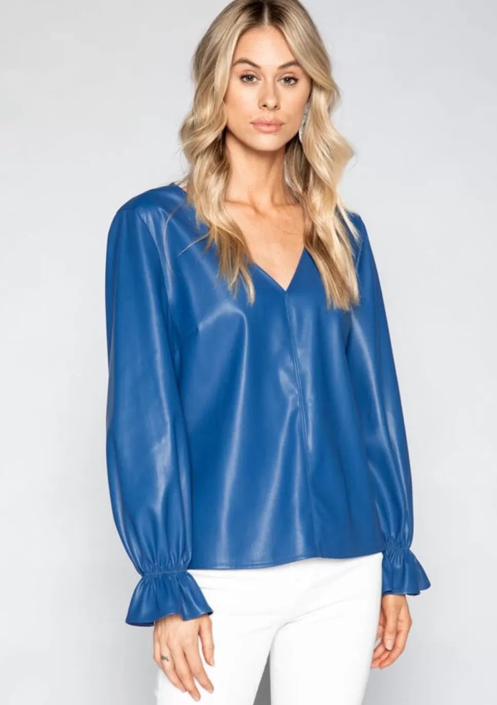 S'edge Apparel Blouses-S'Edge Apparel Murphy Top Saphire