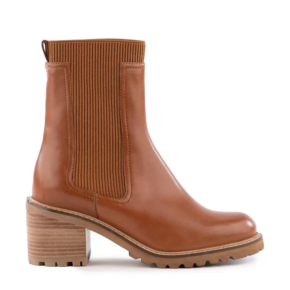 Seychelles Boot- Far-Fetched Cognac Knit Boot