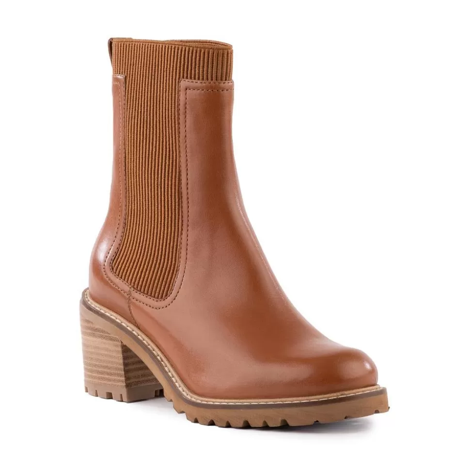 Seychelles Boot- Far-Fetched Cognac Knit Boot