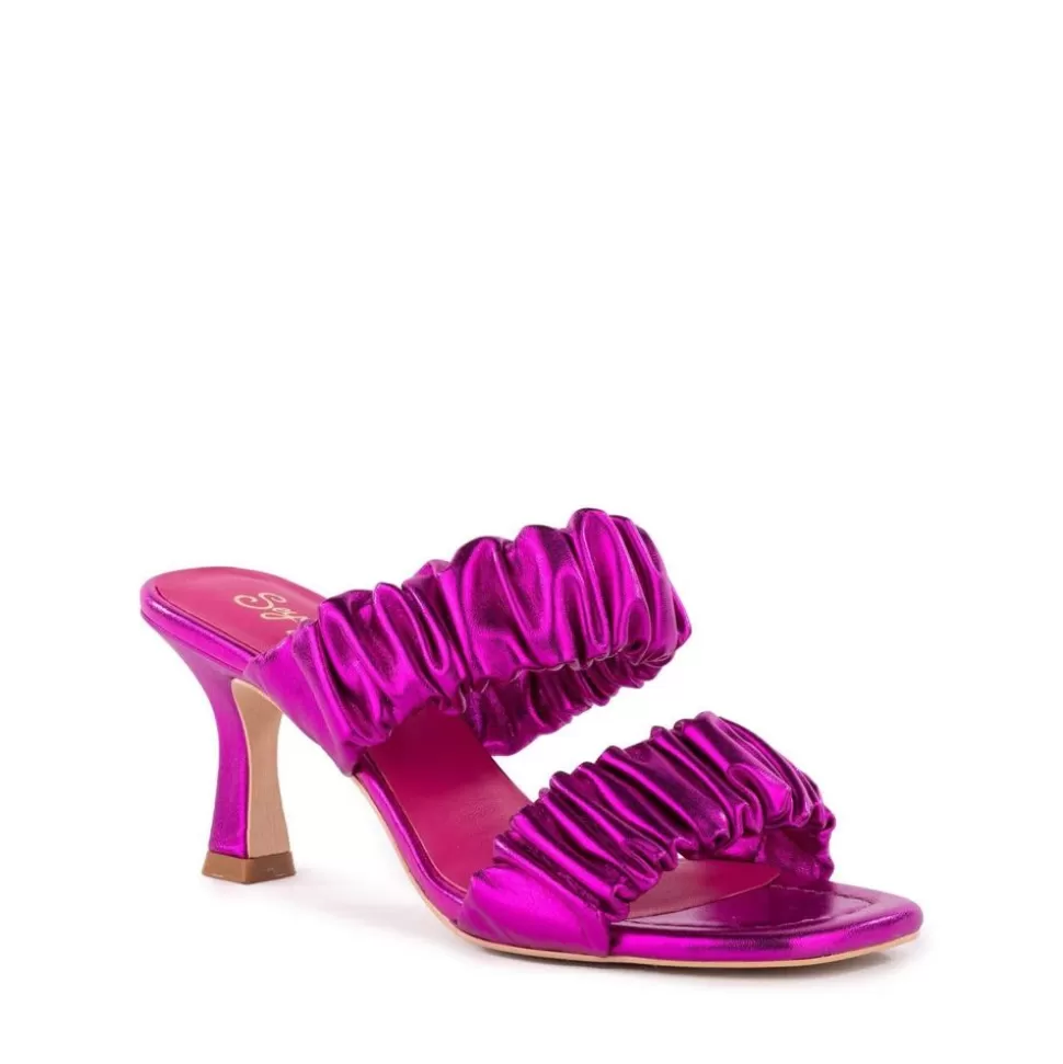 Seychelles Heel- Leeward Metallic Pink Heel