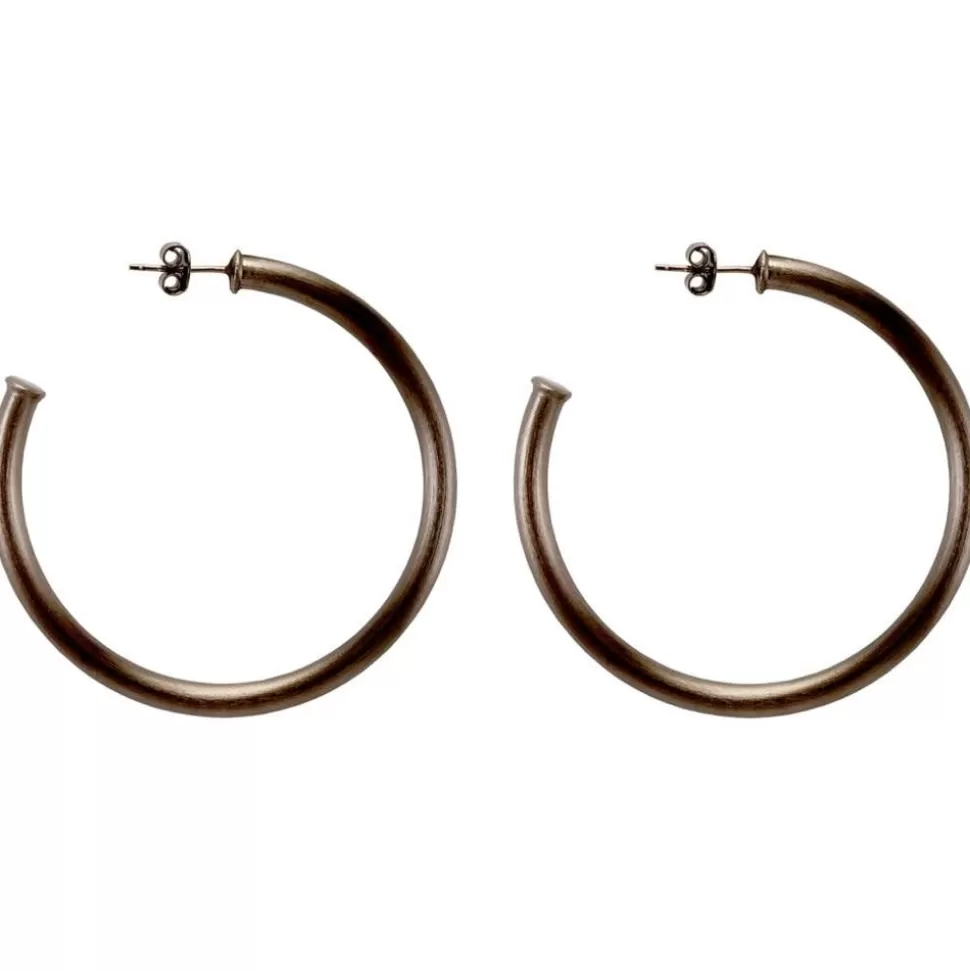 Sheila Fajl Jewelry- Smaller Everybody'S Favorite Hoops Gun Metal