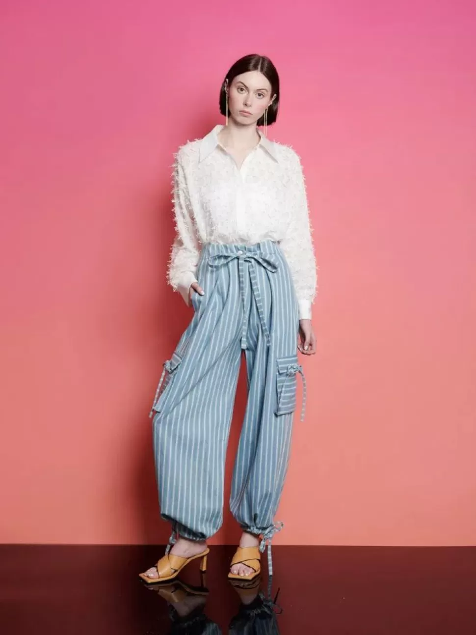 Sister Jane Pants- Cleo Striped Cargo Trousers