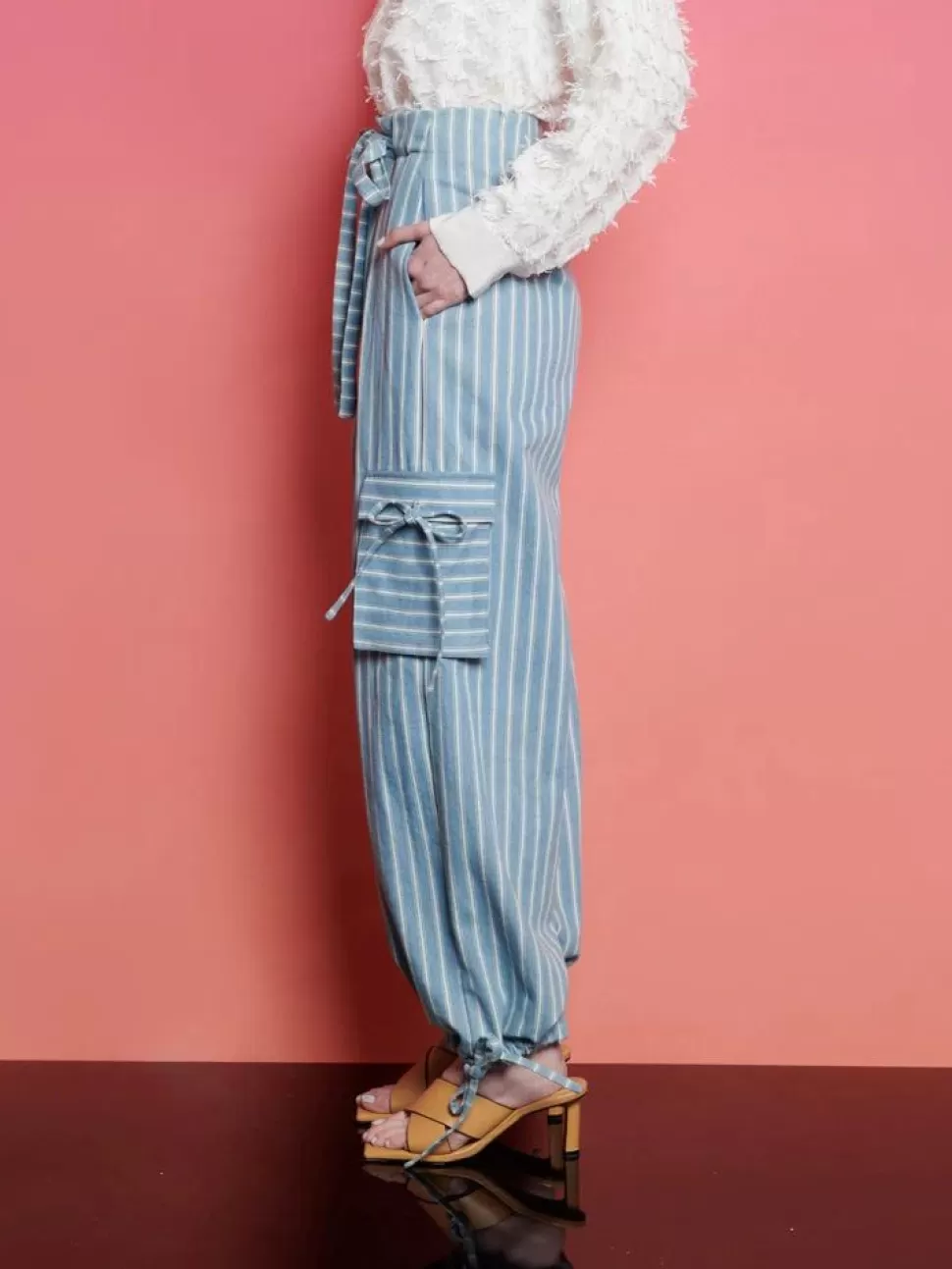 Sister Jane Pants- Cleo Striped Cargo Trousers