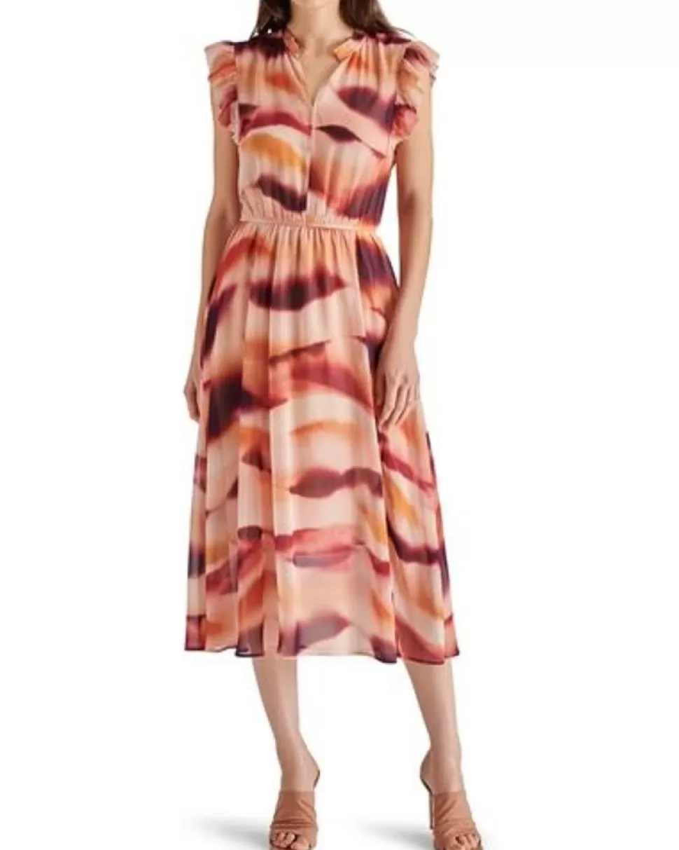 Steve Madden Midi- Allegra Dress In Rosewater