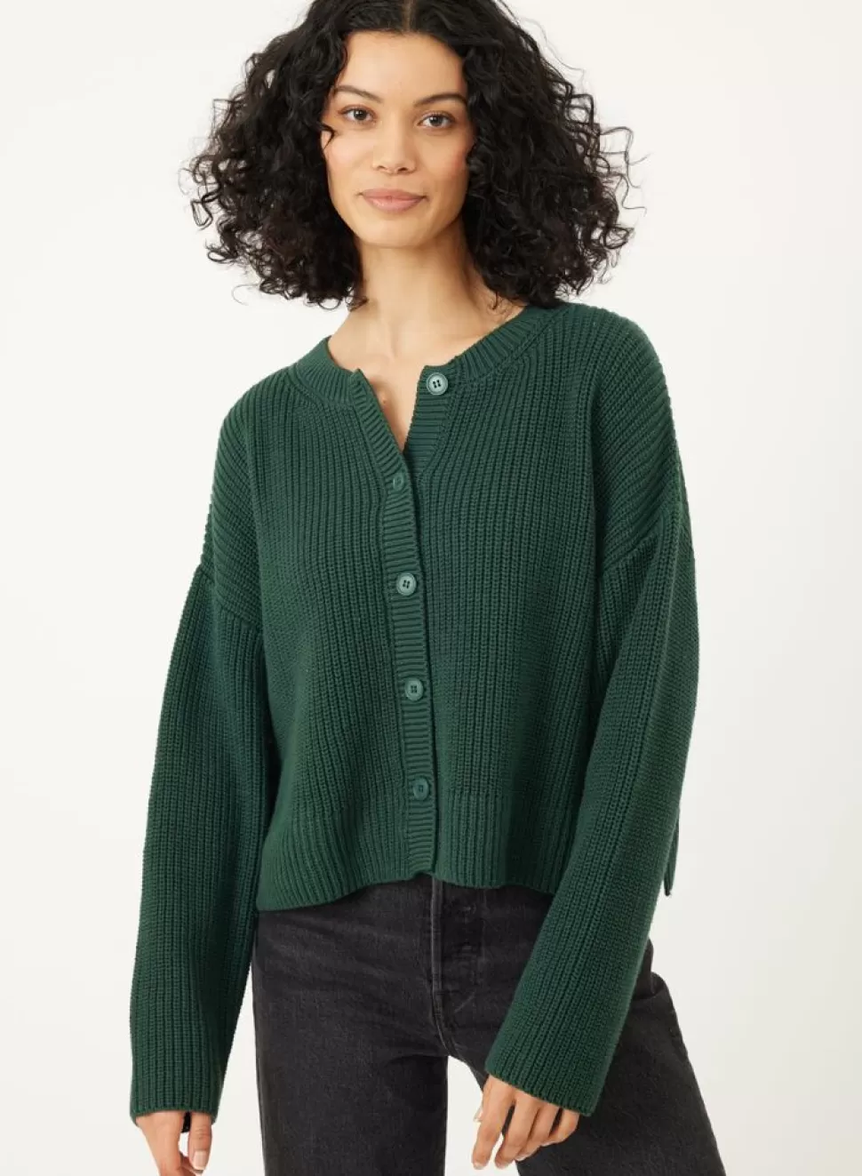 Stitches and Stripes Sweaters- Reese Green Cardigan