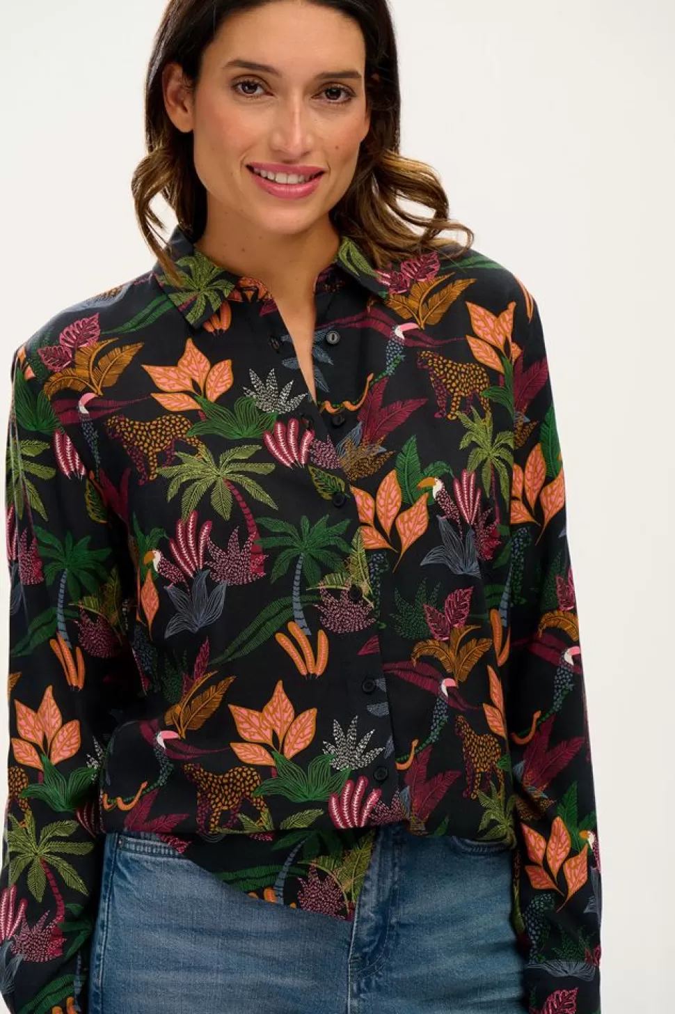 Sugarhill Brighton Blouses- Joy Shirt Jungle Life