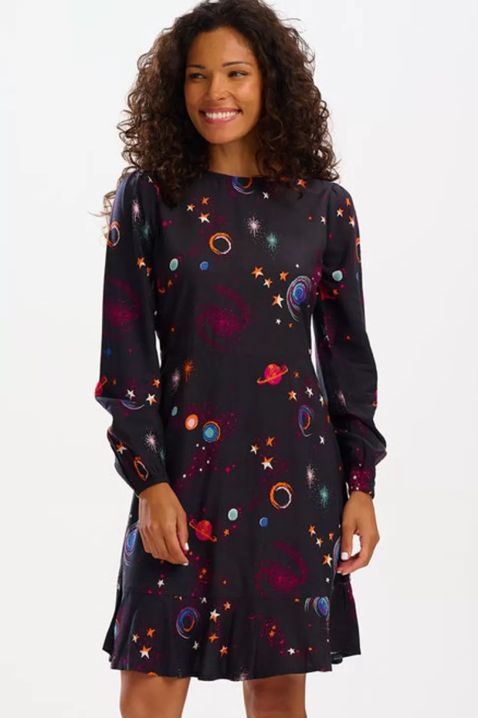 Sugarhill Brighton Mini- Juliette Dress - Black, Colourful Universe