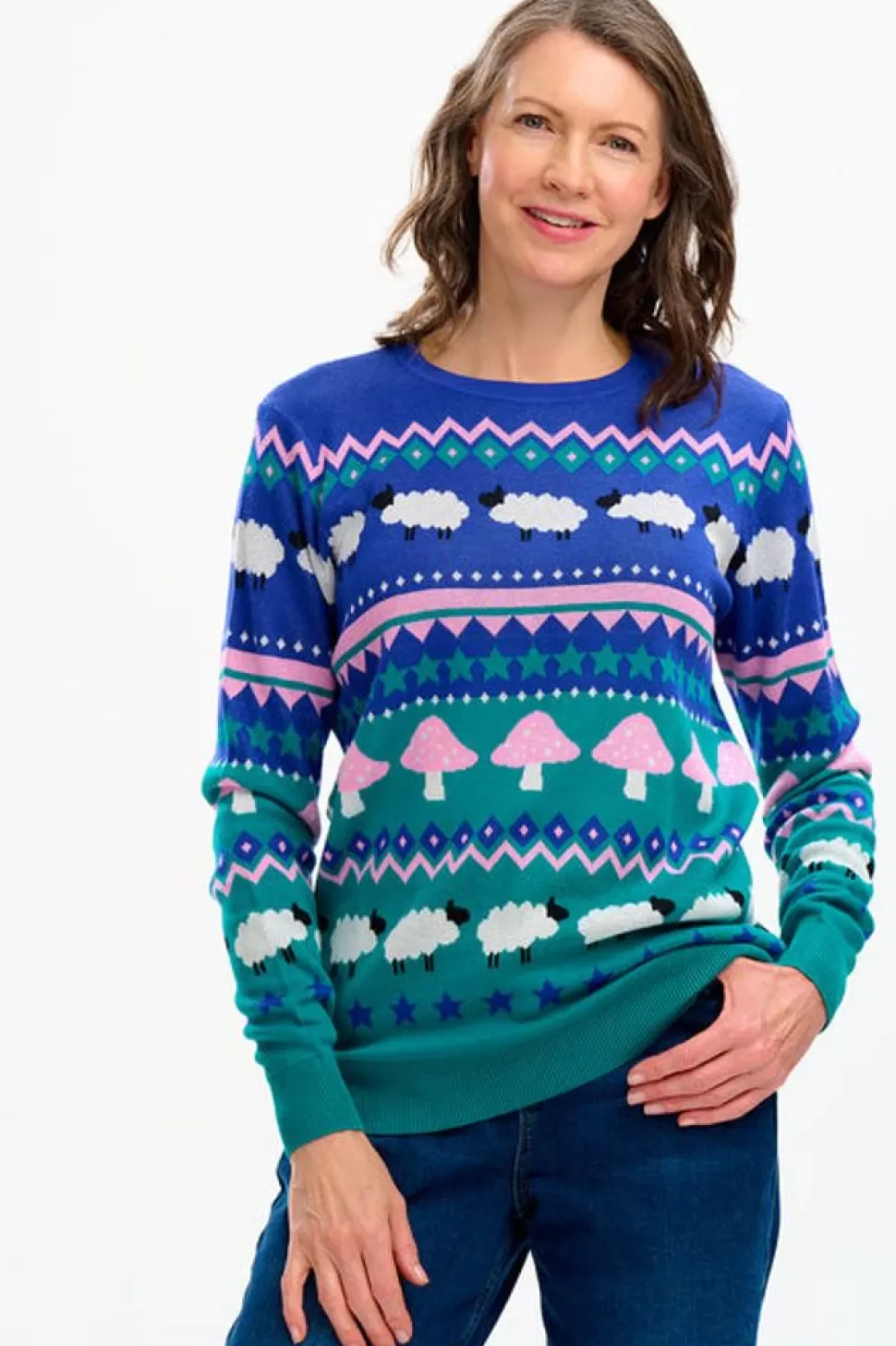 Sugarhill Brighton Sweaters- Rosie Jumper - Multi, Rural Fairisle