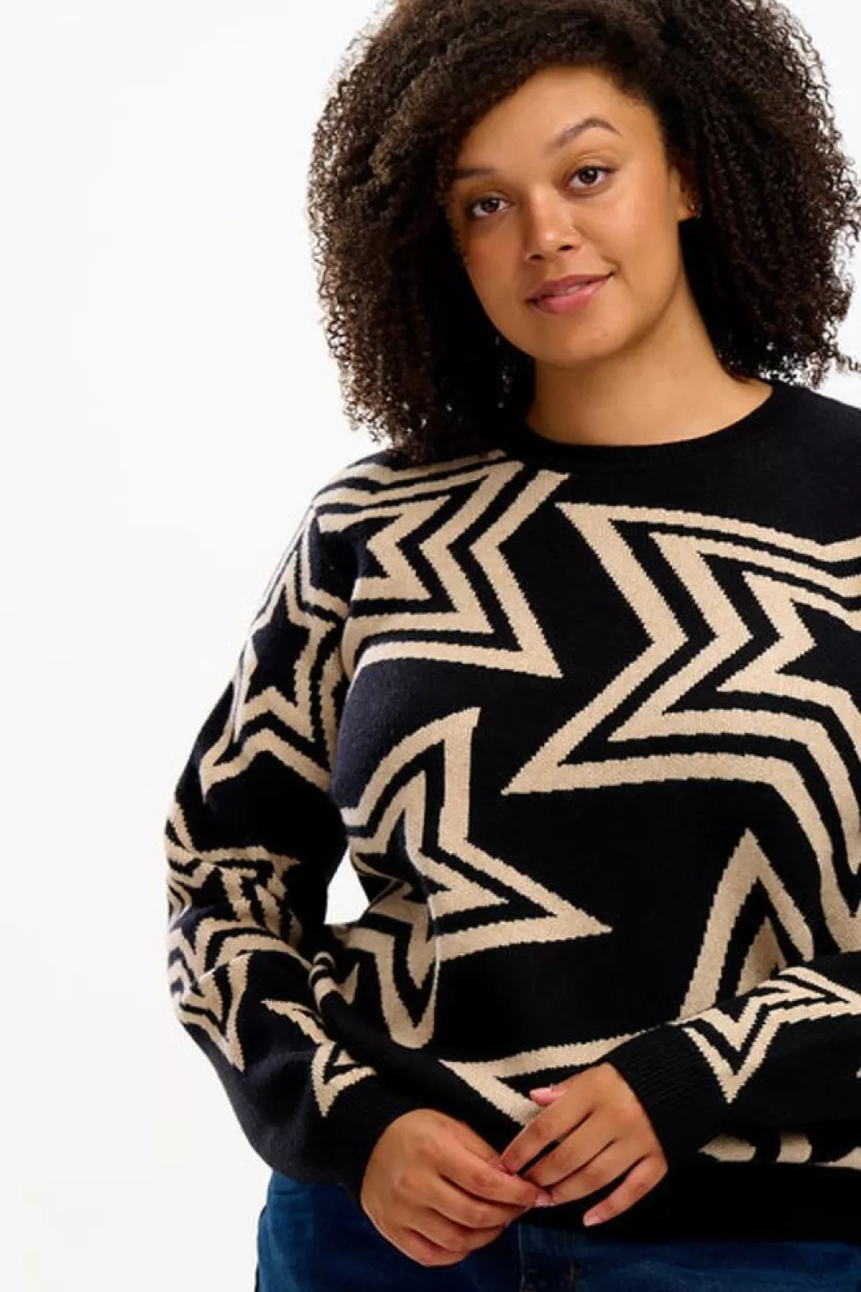 Sugarhill Brighton Sweaters- Thalia Jumper - Black, Star Explosion