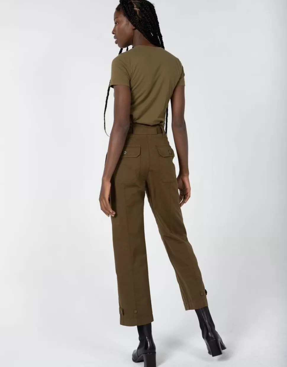 Unpublished Pants- Mia Belted Utility Pant Earth