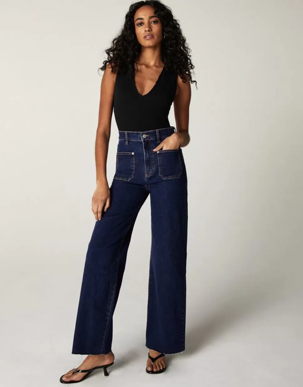 Unpublished Jeans- Noemi Long High-Rise Wide Leg In Robertson